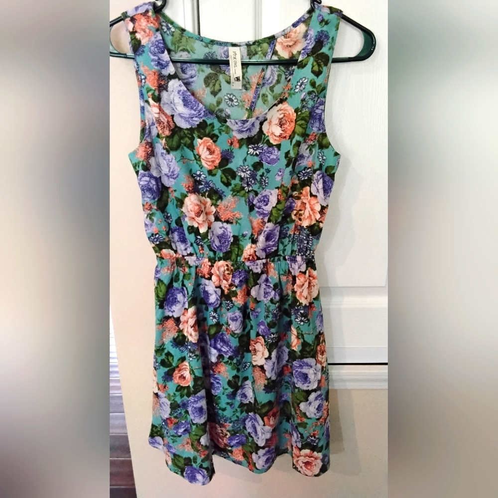 Floral Sleeveless Dress - Multicolor PINK OWL